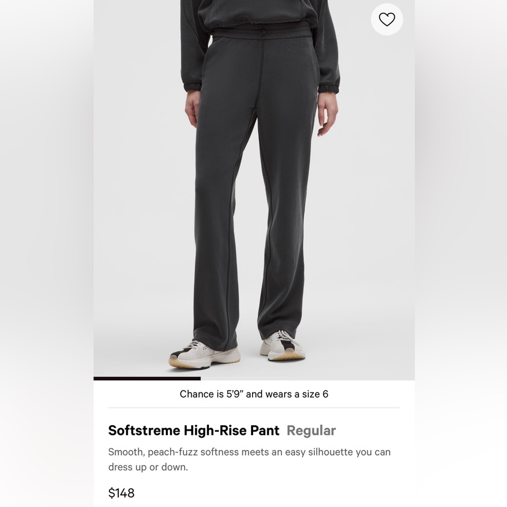 Black softstreme lululemon athletica black Track Pants